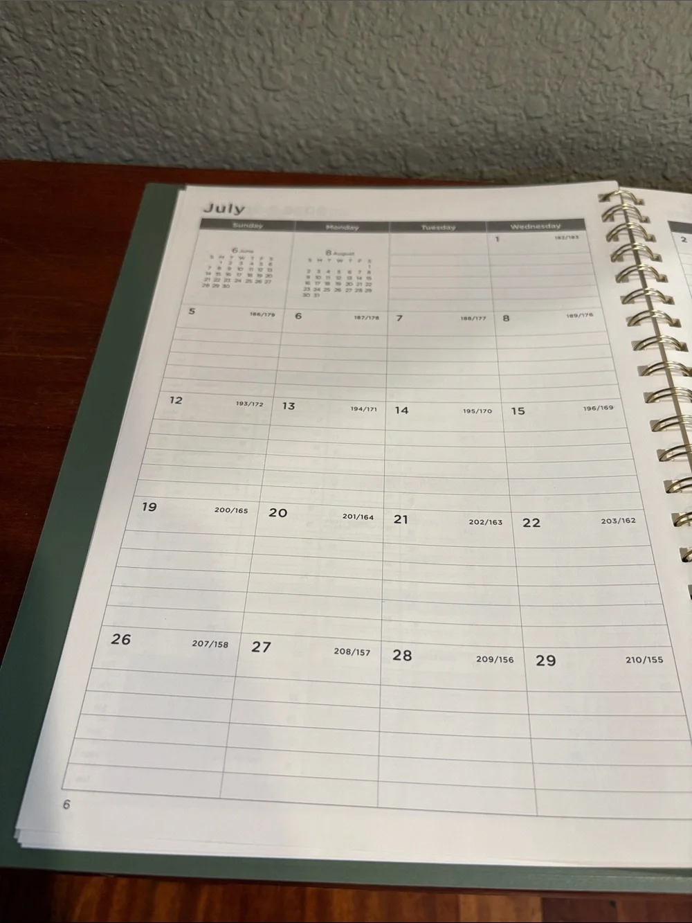 2026-2027 Spiral Academic Planner in Sage Green - New